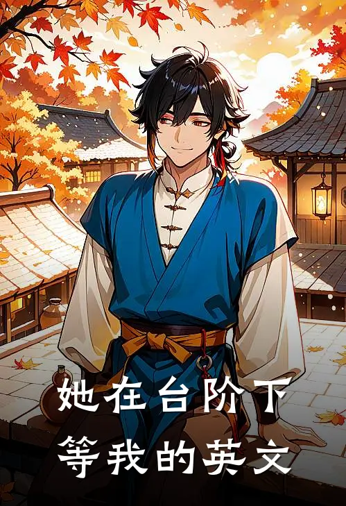 她在台阶下等我的英文